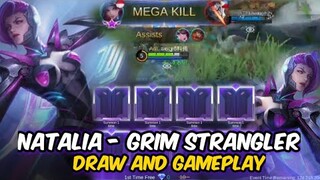 GRIM STRANGLER : HOW MUCH IT COST? | NATALIA GRIM STRANGLER GAMEPLAY | MOBILE LEGENDS