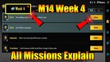 BGMI/PUBG M14 Week 4 Missions Explain | Royale Pass NIGHTS OF THE FABLES Week 4 All Mission Explain