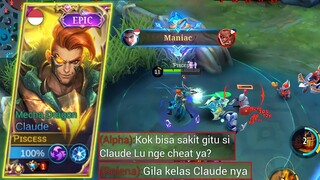 1 VS 4 MANIAC PAKE EMBLEM INI! SAMPE DI KATAIN CHEAT |INI DIA CARA BERMAIN CLAUDE SOLO RANK YG BENAR