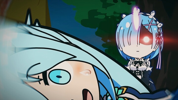 Aqua yang berhati lembut langsung mundur saat bertemu Rem