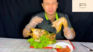 Mukbang gà hấp mắm nhĩ phần 4 #anngon