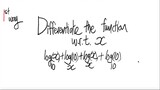 1st way: Differentiate the function w.r.t x log10(x)+logx(10)+logx(x)+log10(10)