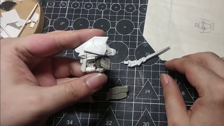 Paper Gundam Unicorn, it can also transform, which is outrageous (head part)