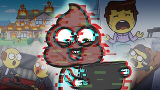 Poophead Causes Mayhem | emojitown Compilation