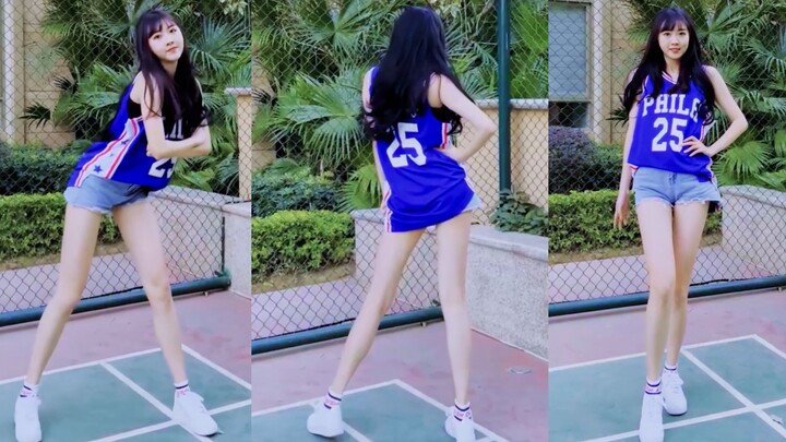 [Vertical screen] Is this the leg beauty? The girl downstairs in the community dances to HyunA's "Bu