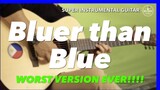 Bluer than Blue Instrumental guitar karaoke version with lyrics