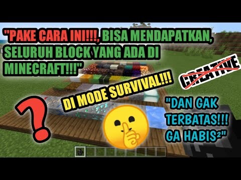 "CARA RAHASIA!!! MENDAPATKAN, SELURUH BLOCK YANG ADA DI MINECRAFT, TANPA CREATIVE (MODE SURVIVAL)🤫"