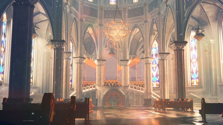 Ide pencahayaan "RAY-MMD" "Scene Rendering Case" Monds Church, penelusuran sinar semu