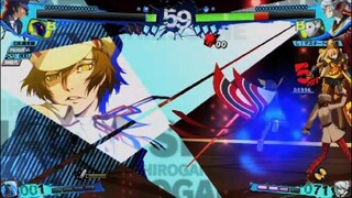 P4U2　直斗vsラビリス　一撃圏内から逆転の２２Hit７割コンボ