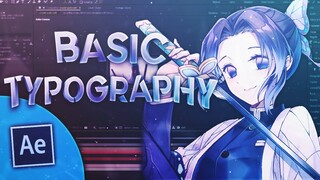 Basic Raw Typography "Random text Animation" + "Text Effects" | After Effects AMV Tutorial