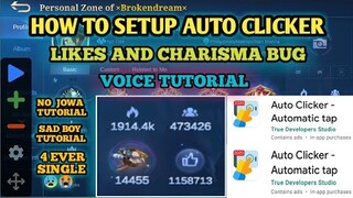 How To Use and Setup Auto Clicker | Likes and Charisma Bug Voice Tutorial in Mobile Legends