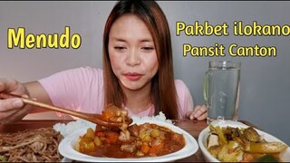 MUKBANG/MENUDO,PAKBET ILOKANO AT PANSIT CANTON