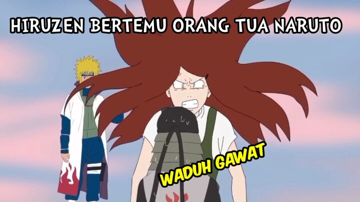 Hiruzen ketika bertemu orangrtua naruto