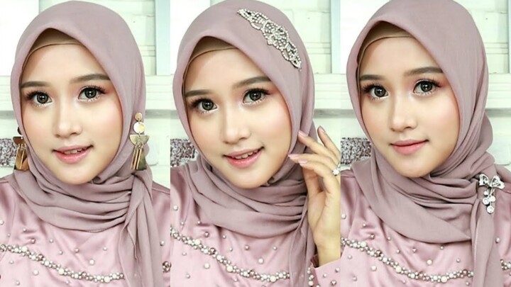 HIJAB TUTORIAL SEGI EMPAT SIMPLE UNTUK KONDANGAN, WISUDA ATAU PESTA FORMAL