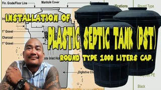 Installation of PLASTIC SEPTIC TANK(PST) Round Type ,1000lit.Cap.