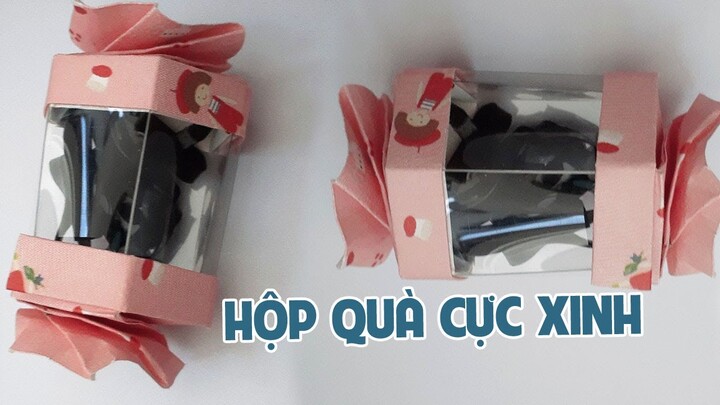 Hướng dẫn xếp hộp quà/ How to make origami gift box- Cách gấp hộp quà hình vuông bằng giấy dễ thương