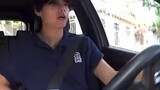 Taehyung driving with one hand