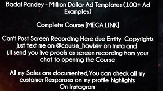 Badal Pandey course - Million Dollar Ad Templates (100+ Ad Examples) download