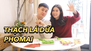 CHẾ BIẾN MÓN NHẸ NGÀY TẾT CÙNG CON BÒ CƯỜI: THẠCH LÁ DỨA PHÔ MAI