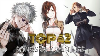TOP 42 MOST VIEWED SONGS OF ANIME OPENINGS on Youtube | 2021 (Updated May 2021)