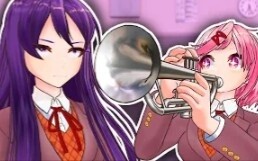 Animasi|Doki-Doki Literature Club-Natsuki Ingin Membuat Yuri Kesal