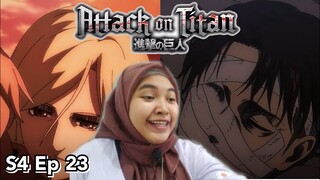 LEVI AND ANNIE RETURNS | Attack On Titan Season 4 Episode 23 REACTION INDONESIA