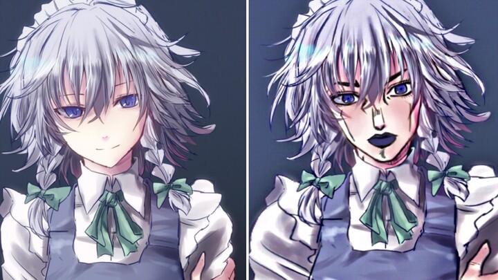 When Sakuya Izayoi also joins the JoJo team...she looks like DIO’s daughter! !