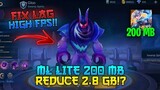 ML Lite 200 MB!! (Remove Entrance Animation, Audio, Icon and Portrait) Fix Lag - Patch Gloo | MLBB 🔥