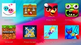 Love Balls,Red Ball 3,Angry Birds,Zombie Tsunami,Minecraft,Prison Escape,Save The Girl,Draw Hero
