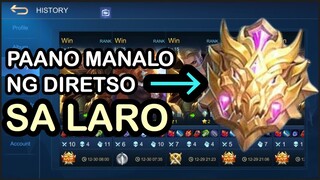 TIPS PAANO MADALING MANALO NG DIRETSO SA MOBILE LEGENDS