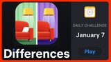 Differences - Find and Spot them - Daily Challenge - 07 January 2022 - Answers - Walkthrough