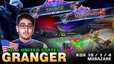 Savage + Maniac! Dangerous Marksman in United State | US No. 1 Granger Mobazane ~ Mobile Legends