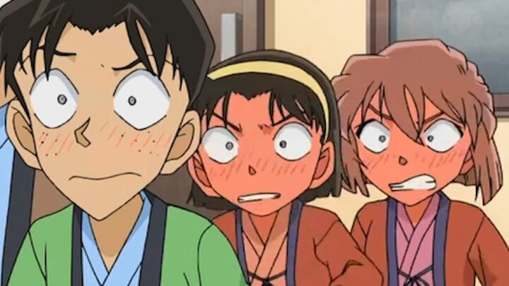 Ayumi Huihara blushed like this, Conan: I saw it all