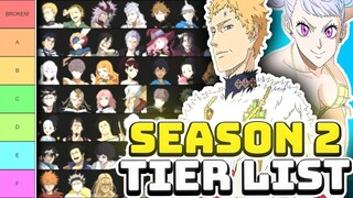 Best SEASON 2 Characters TIER LIST! (Black Clover Mobile)