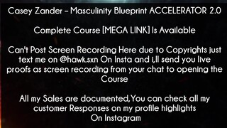 Casey Zander Course Masculinity Blueprint ACCELERATOR 2.0 download