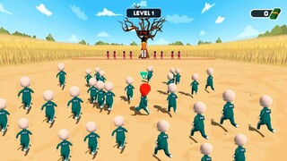 Red Hair Squid Red Light Game Challenge Gameplay