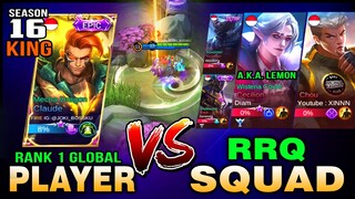 Claude and Luo Yi, Dangerous Combo?! Rank 1 Global Player S16 vs RRQ Squad ~ Mobile Legends