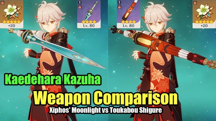 Kazuha Comparison: Xiphos' Moonlight vs Toukabou Shigure - Genshin Impact