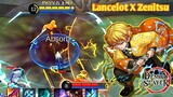 Lancelot X Zenitsu Agatsuma, Mengerikannya Kekuatan Seorang Pernapasan Petir⚡ - Mobile Legends