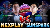 Savage! H2wo Top 1 Philippine Karrie vs. Jaypee Top Philippine Granger | Nexplay vs. Sunspark ~ MLBB