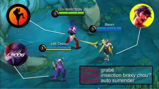iNSECTiON + BRAXY + CHOOU = ?? (ENEMY AUTO SURRENDER!)
