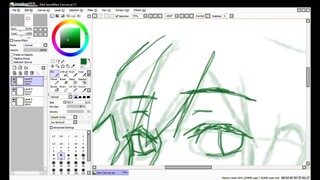 Membagikan konten sketching wajah lagi, kali ini gambar digital di PC ~w~ erudrawing