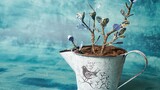 Bagaimana membuat bonsai indah dengan kain perca motif bunga?