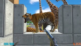 Survive in Zoo with Vicious Animals. FPS Perspective! Animal Revolt Battle Simulator