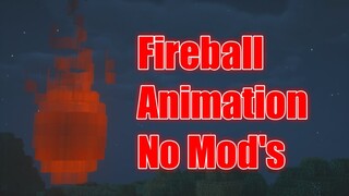 Minecraft How to Build Animated Fireball Without Mods | Minecraft How To Build Fireball | Minecraft