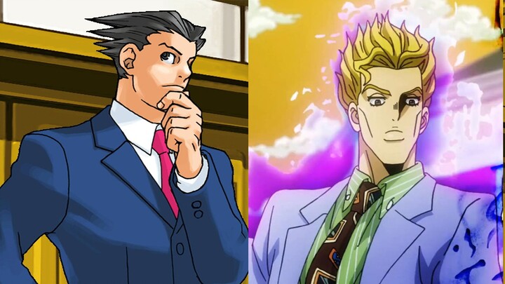 Wright: Kamu bilang aku mirip Yoshikage Kira? Bagaimana tampilannya...🤔