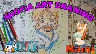drawing anime one piece karakter nami part.2