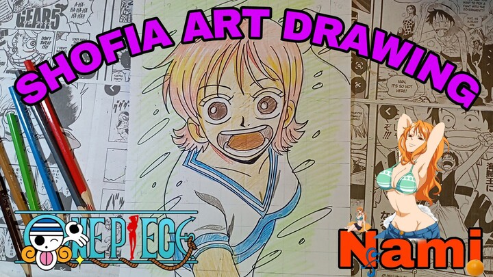 drawing anime one piece karakter nami part.2