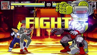 AN Mugen #366: Colonel McPain & Vegeta SSJ VS Mech Zangief & Destroyous