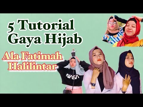 Hijab Tutorial Ala Fatimah Halilintar dengan Pashmina dan Segi Empat #NMY Grizella